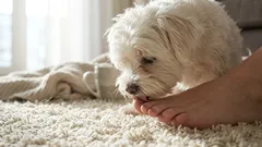 Perché i cani ti leccano le dita dei piedi — e quando non è più solo "carino", ma un segnale